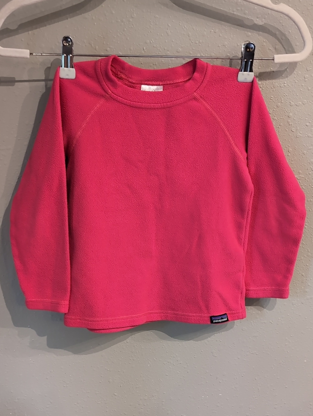 Patagonia Kids Fleece Pullover Long Sleeve Shirt - Bright Pink